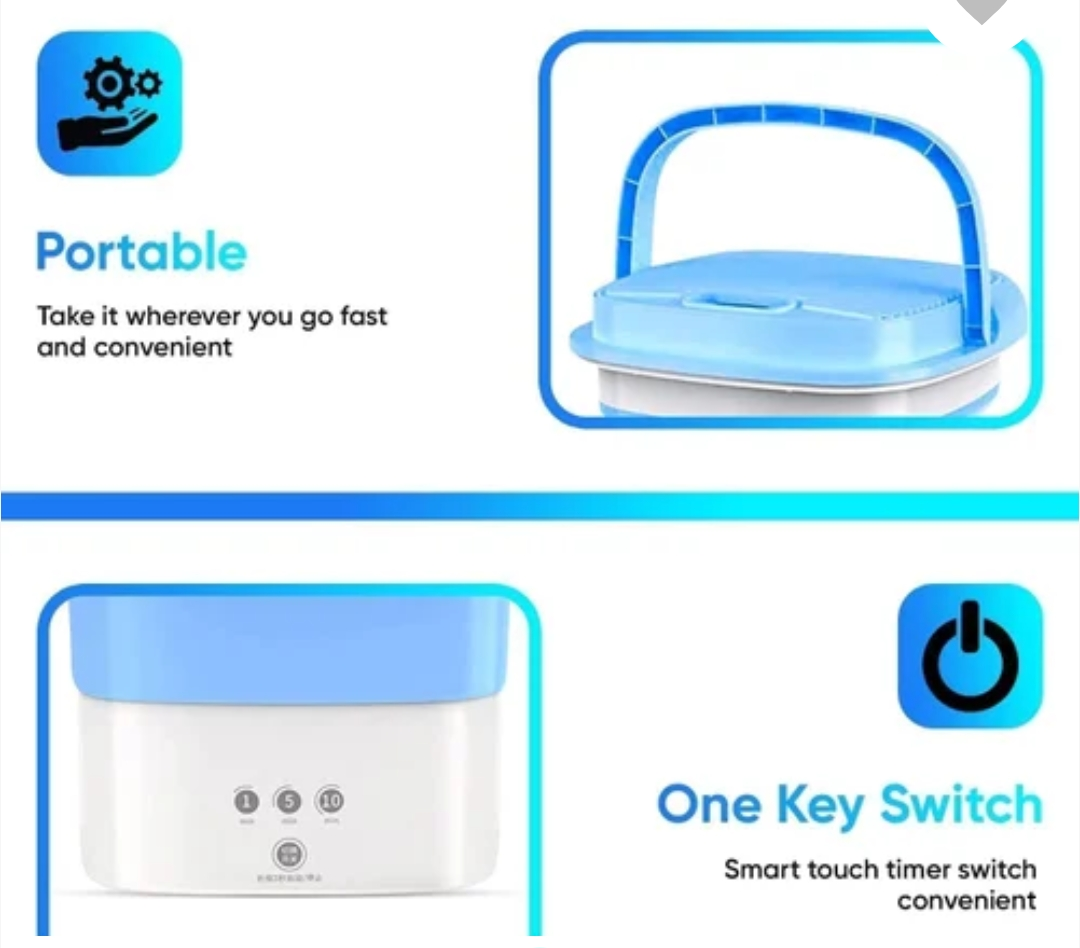 2kg Foldable Mini Washing Machine with Spin Dryer – Compact & Portable Solution for Baby Clothes, Travel, and Small Spaces